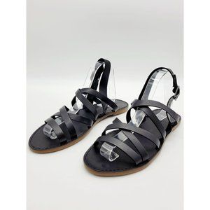 Madewell Black Boardwalk Multistrap Women's Sandals 10